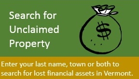 Unclaimed property graphic showing a bag of money