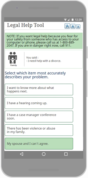 Legal Help Tool screenshot
