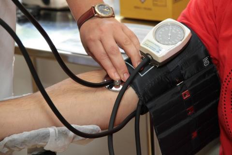 Photo of person getting their blood pressure measured
