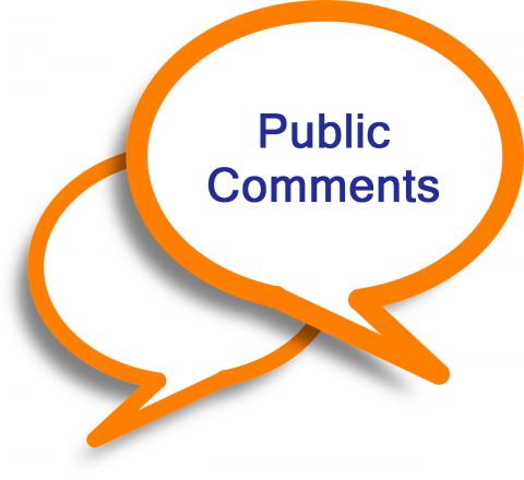 Graphic that says "Public comments"